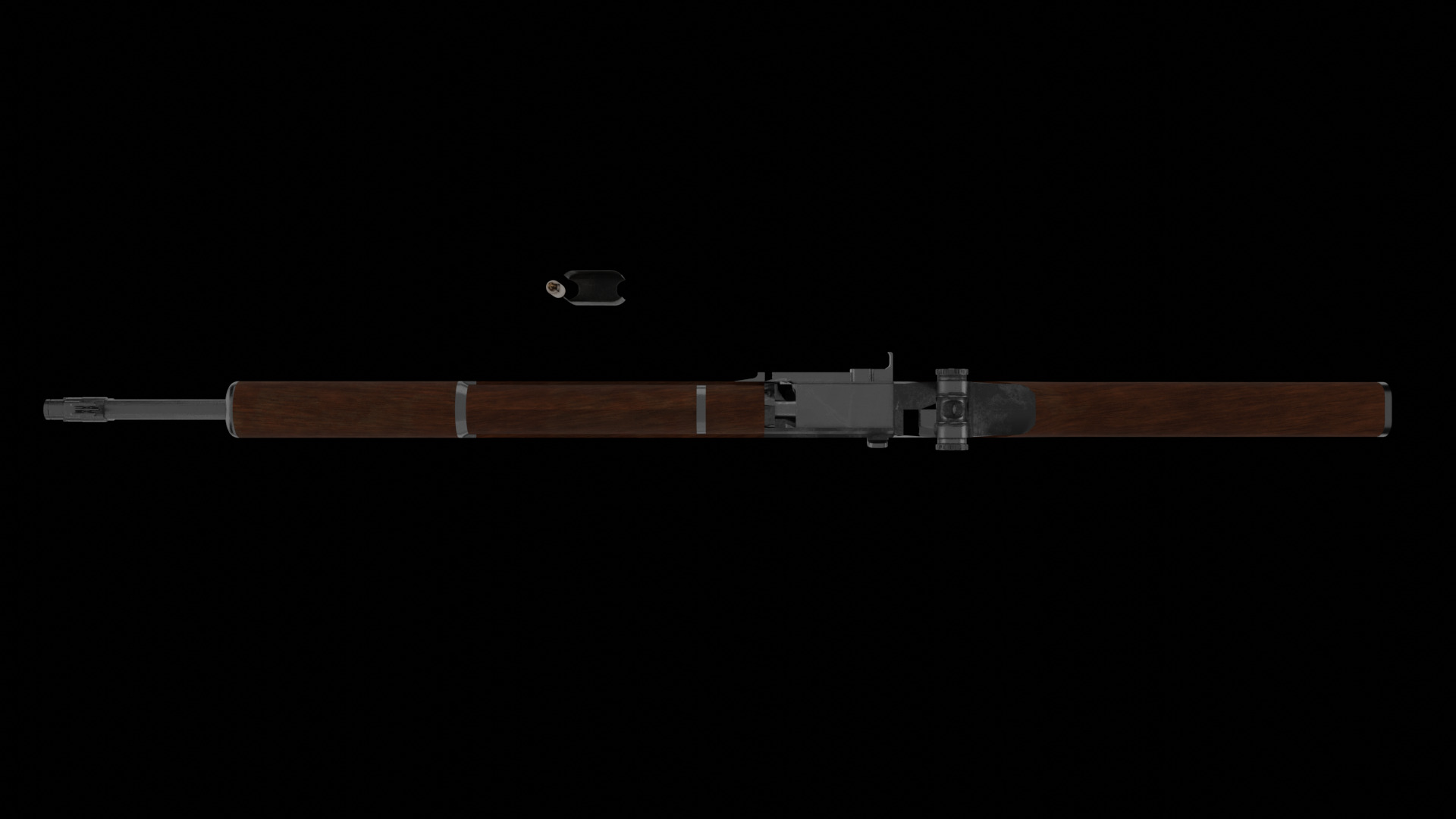 Garand M1 rifle 3D model_4