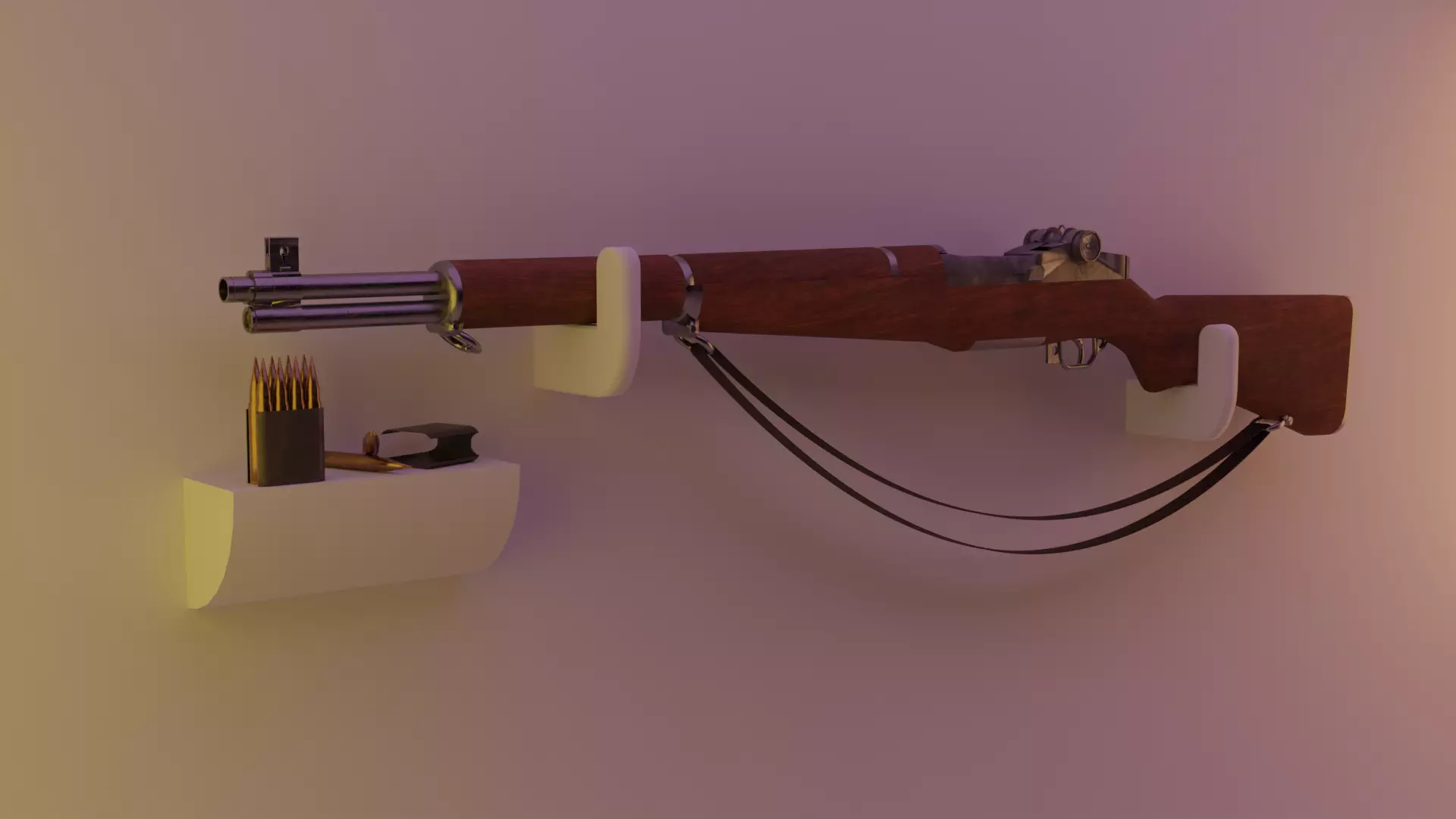 Garand M1 rifle 3D model_0