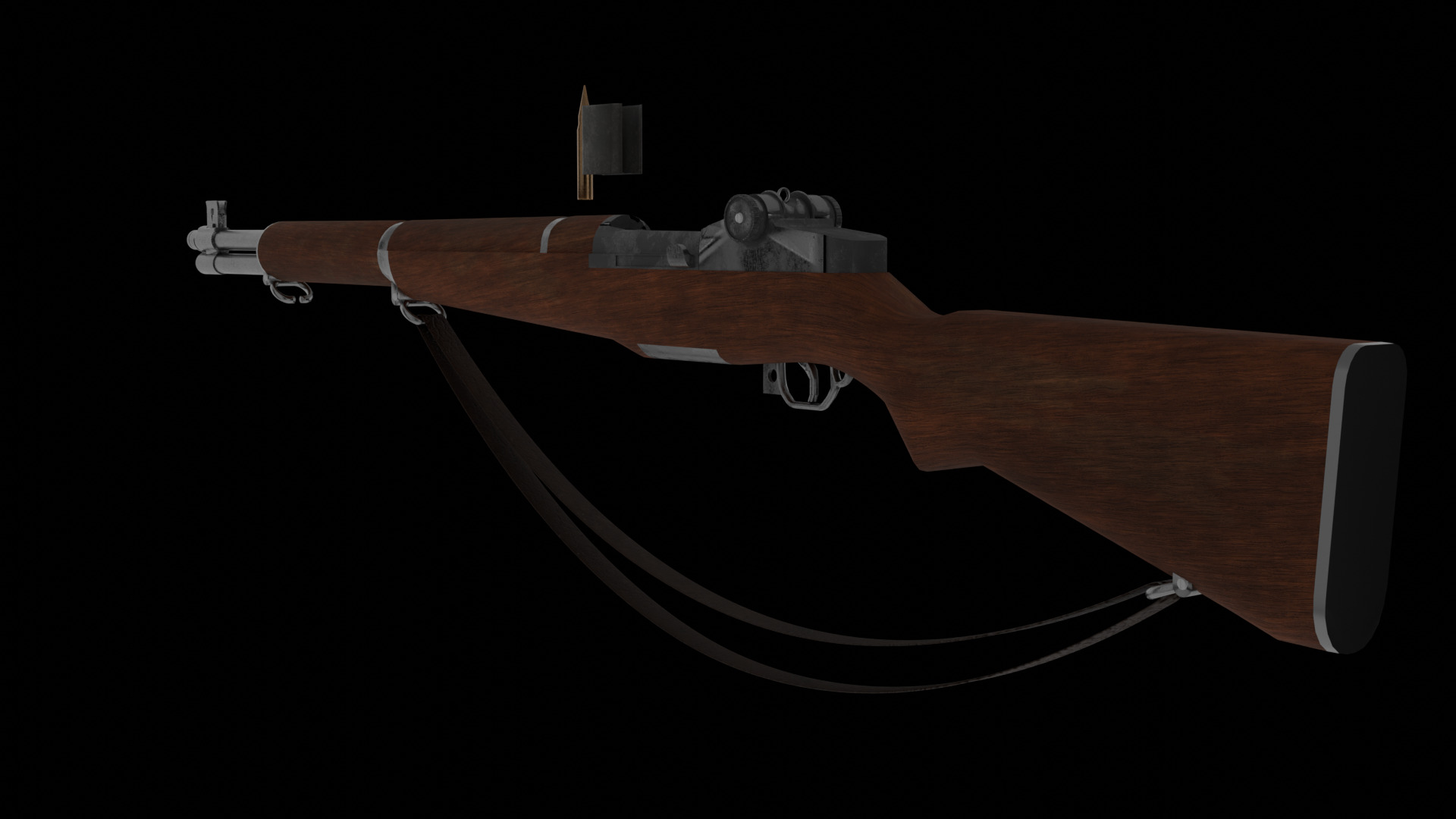 Garand M1 rifle 3D model_3