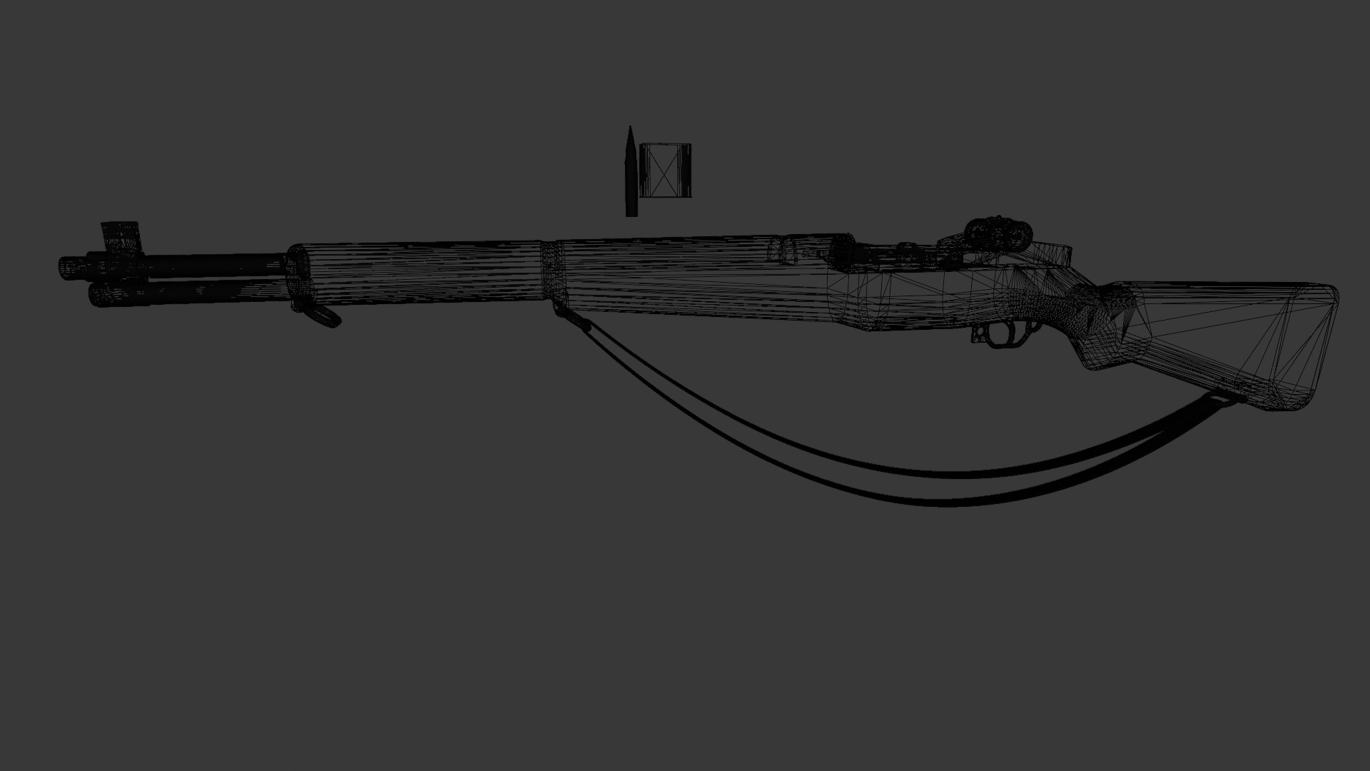 Garand M1 rifle 3D model_7
