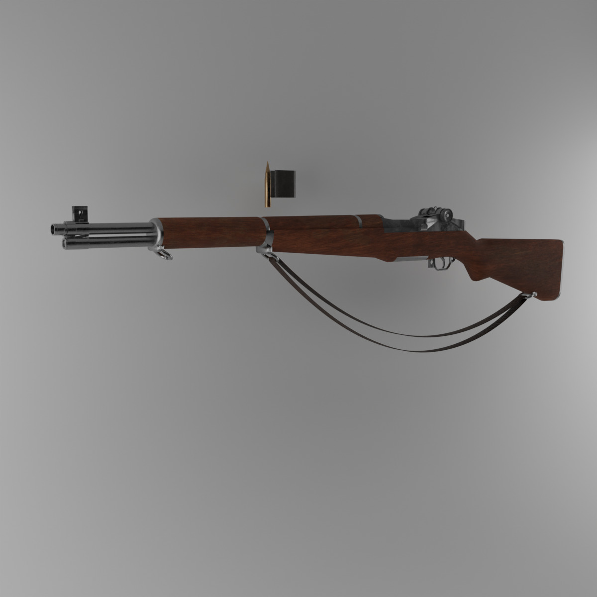 Garand M1 rifle 3D model_1