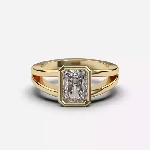 Radiant Diamond Solitaire Ring