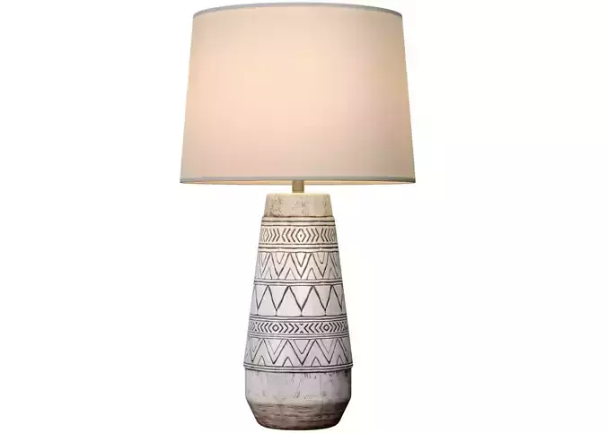 Rustic Southwest Country Nightstand bedside Provence Table Lamp 3D model