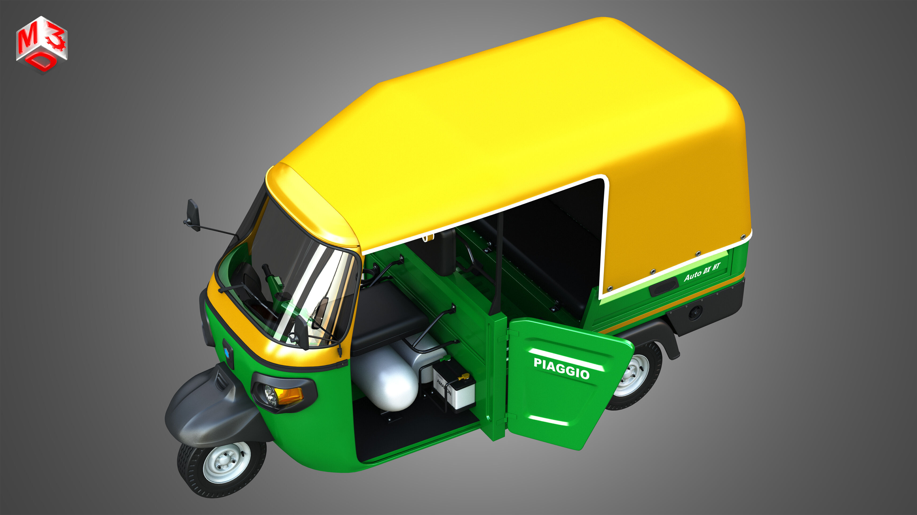 Piaggio Ape Auto HT DX 300cc CNG 3D model_19