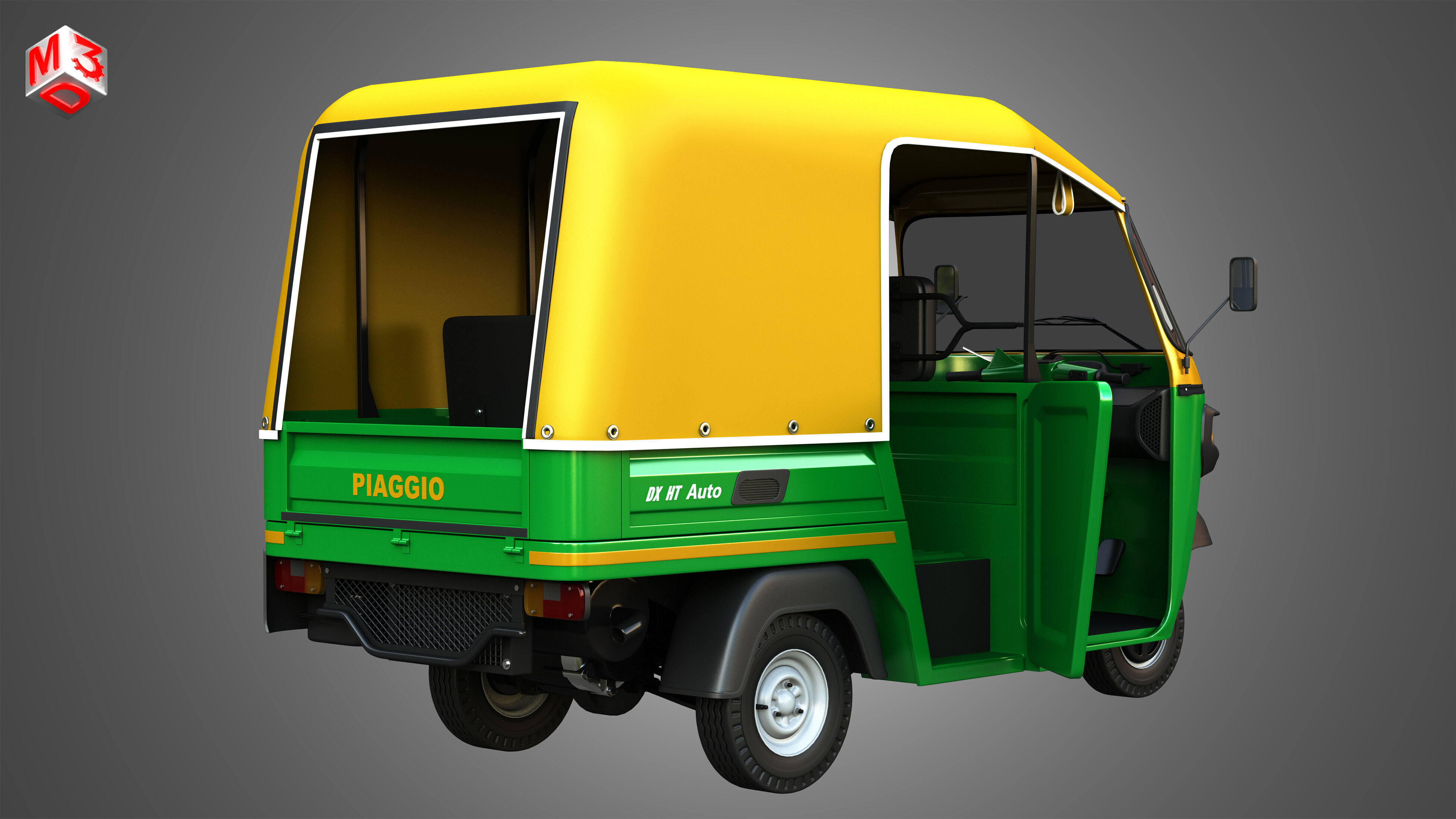 Piaggio Ape Auto HT DX 300cc CNG 3D model_2