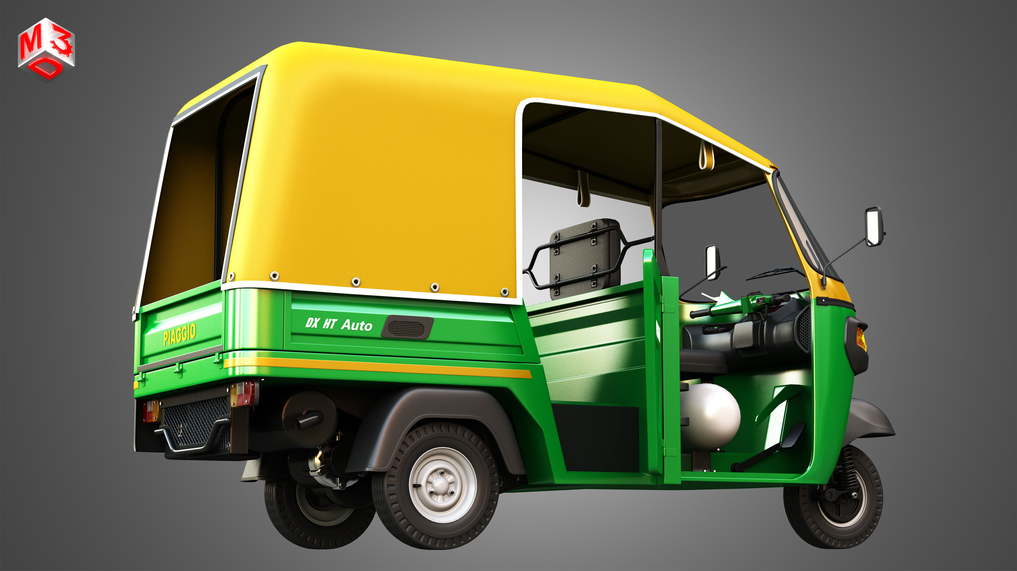 Piaggio Ape Auto HT DX 300cc CNG 3D model_8