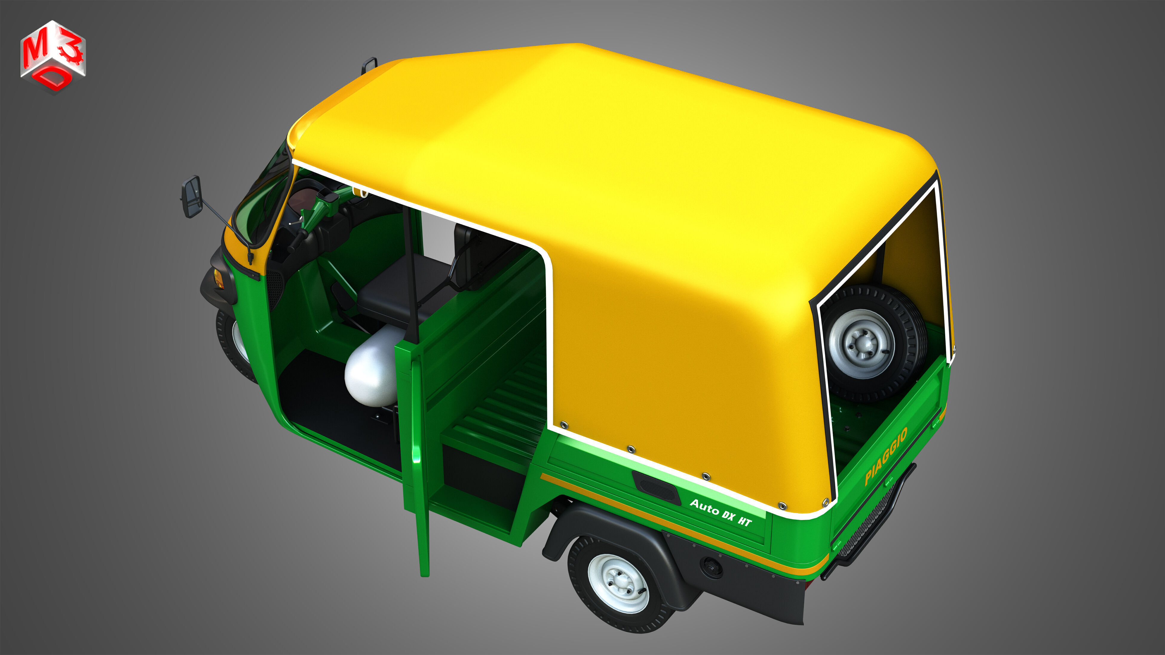 Piaggio Ape Auto HT DX 300cc CNG 3D model_22