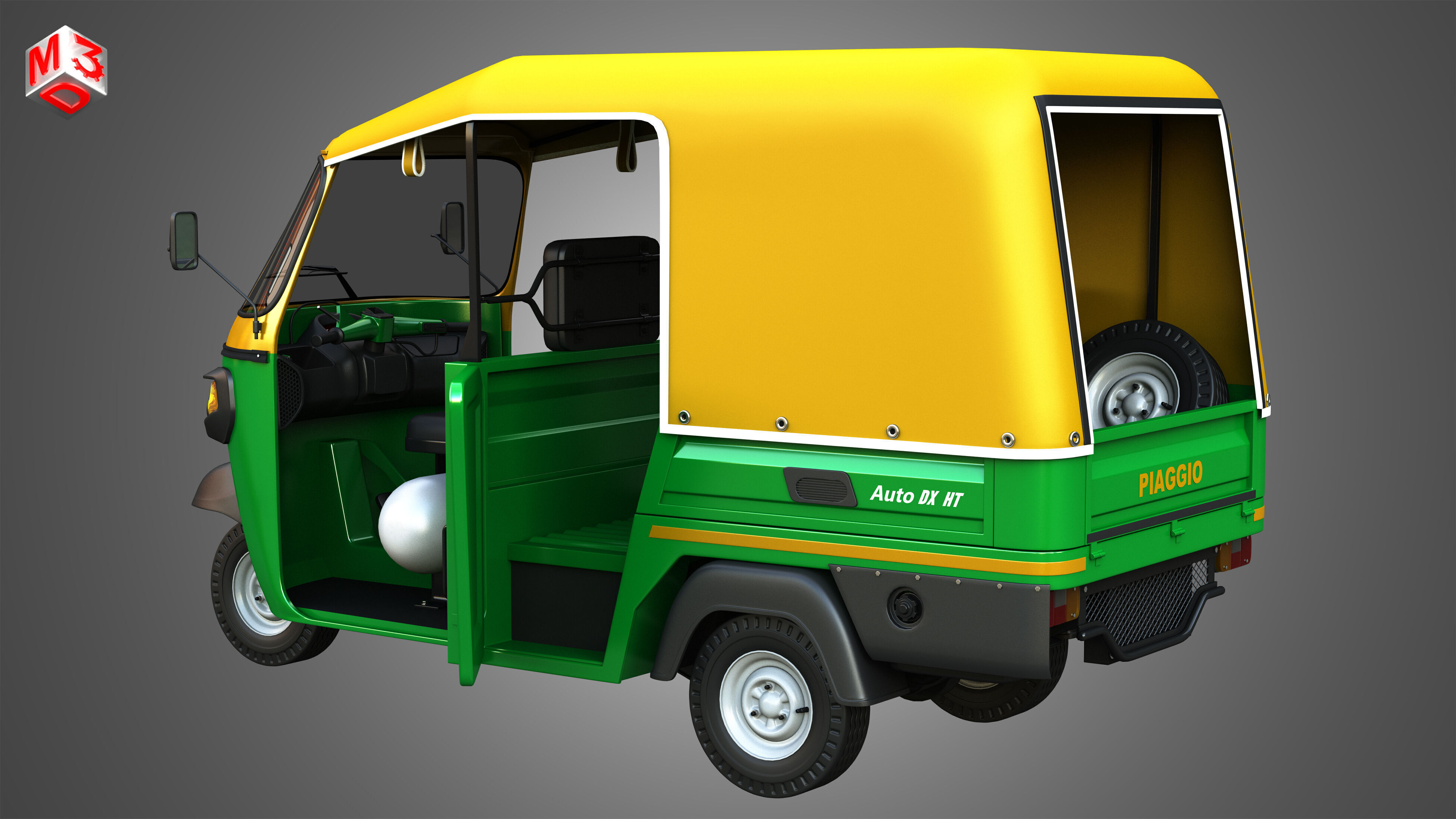 Piaggio Ape Auto HT DX 300cc CNG 3D model_18