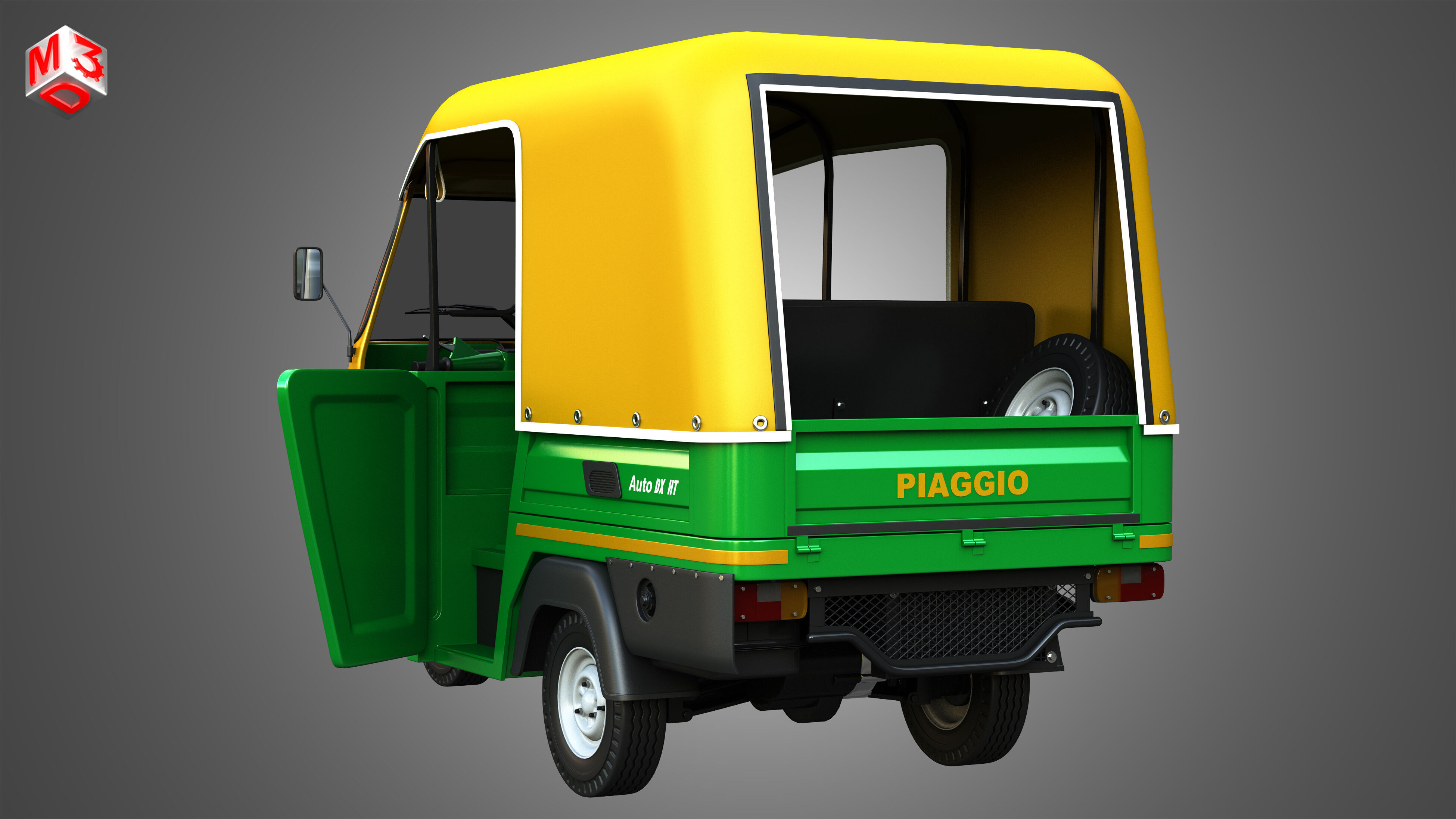 Piaggio Ape Auto HT DX 300cc CNG 3D model_14
