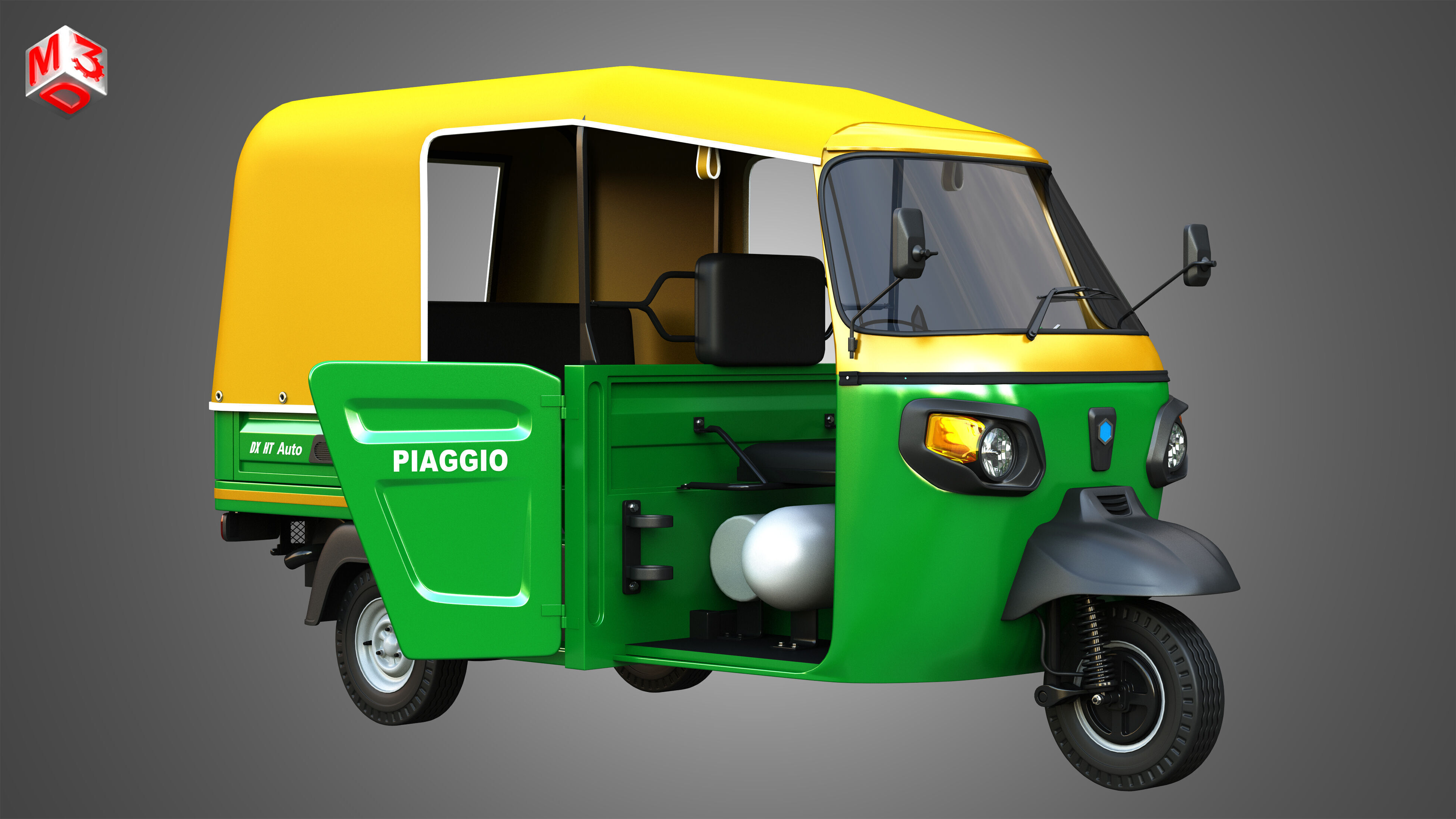 Piaggio Ape Auto HT DX 300cc CNG 3D model_3