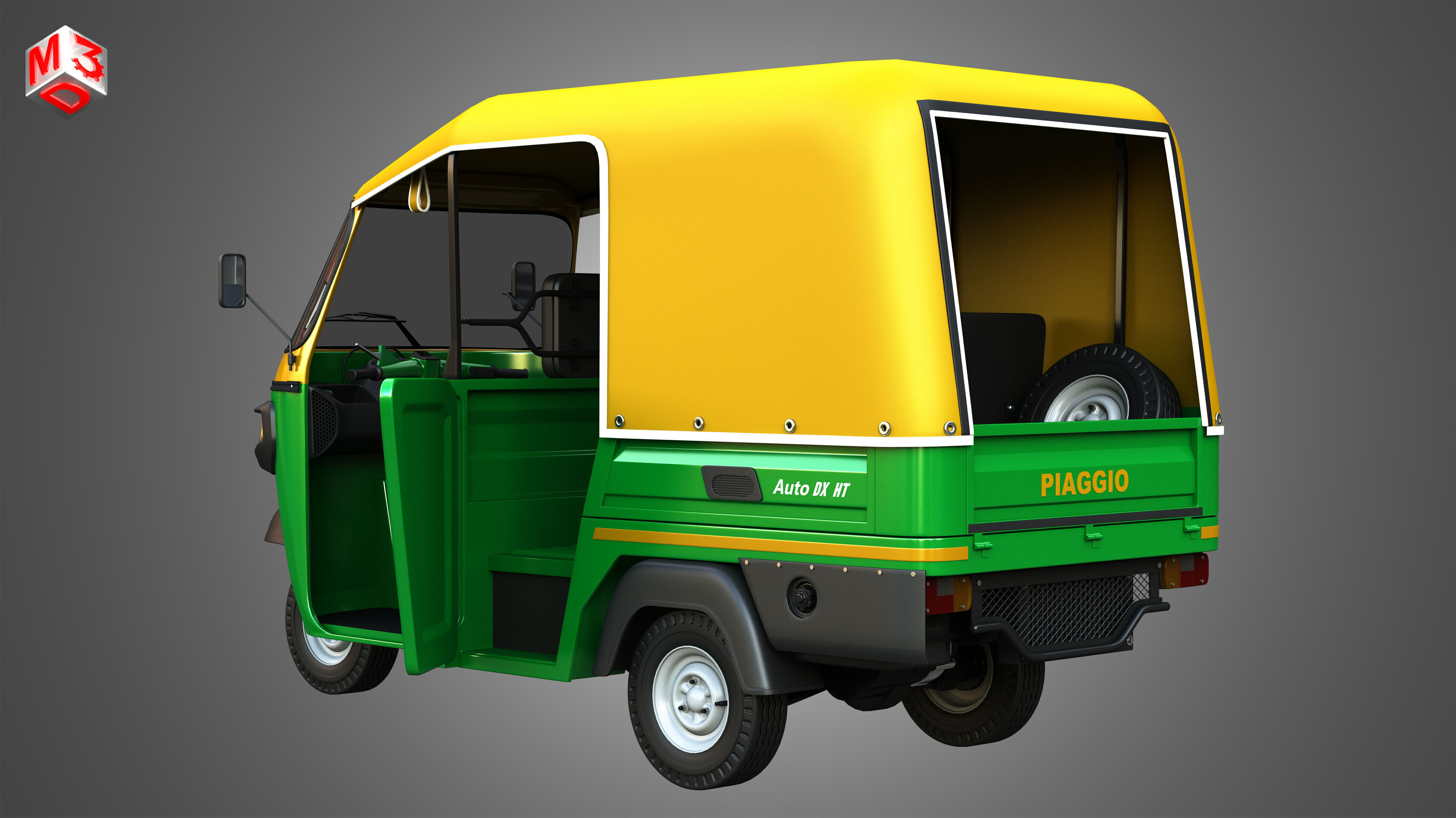 Piaggio Ape Auto HT DX 300cc CNG 3D model_4