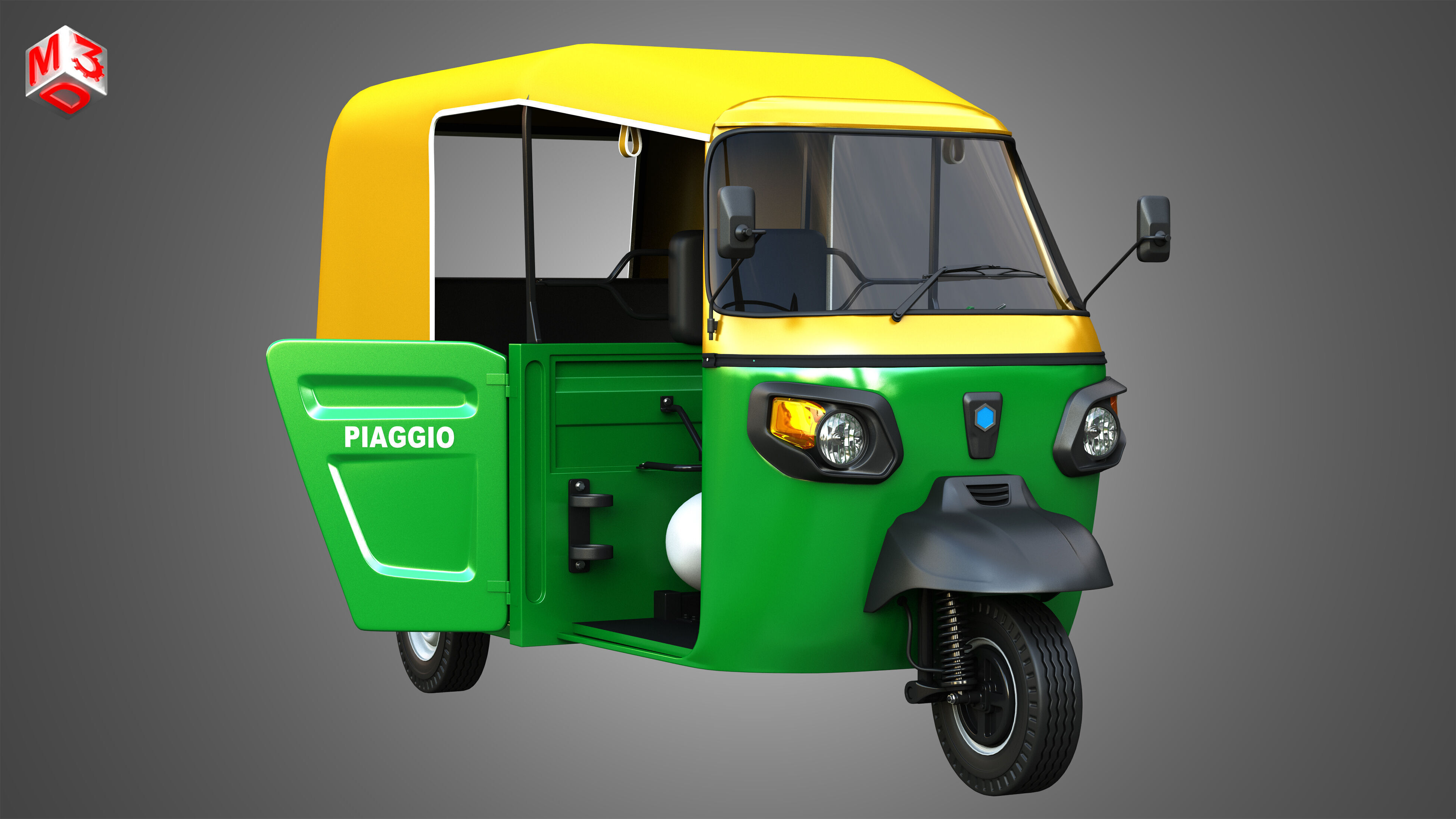 Piaggio Ape Auto HT DX 300cc CNG 3D model_13