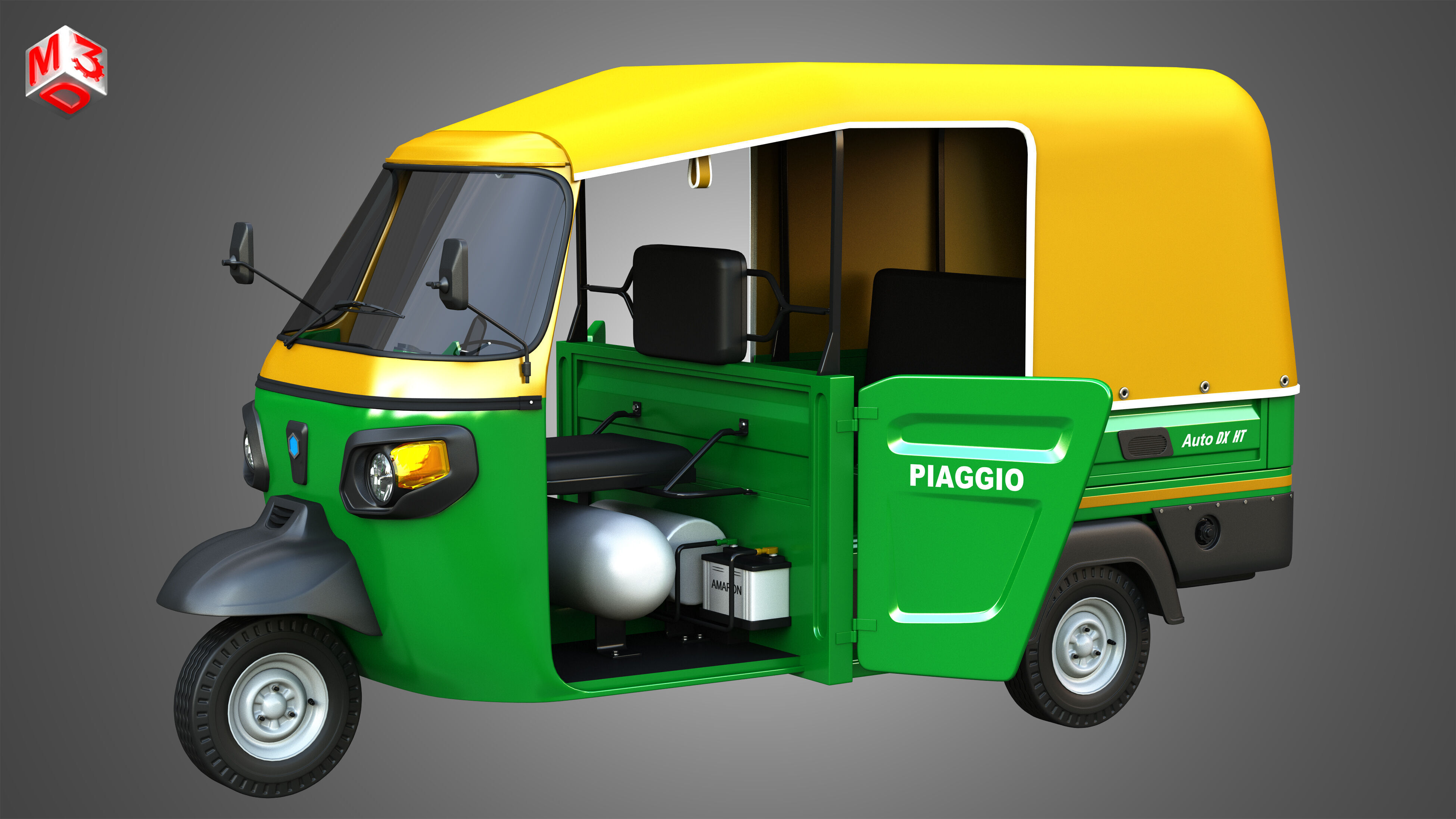 Piaggio Ape Auto HT DX 300cc CNG 3D model_15