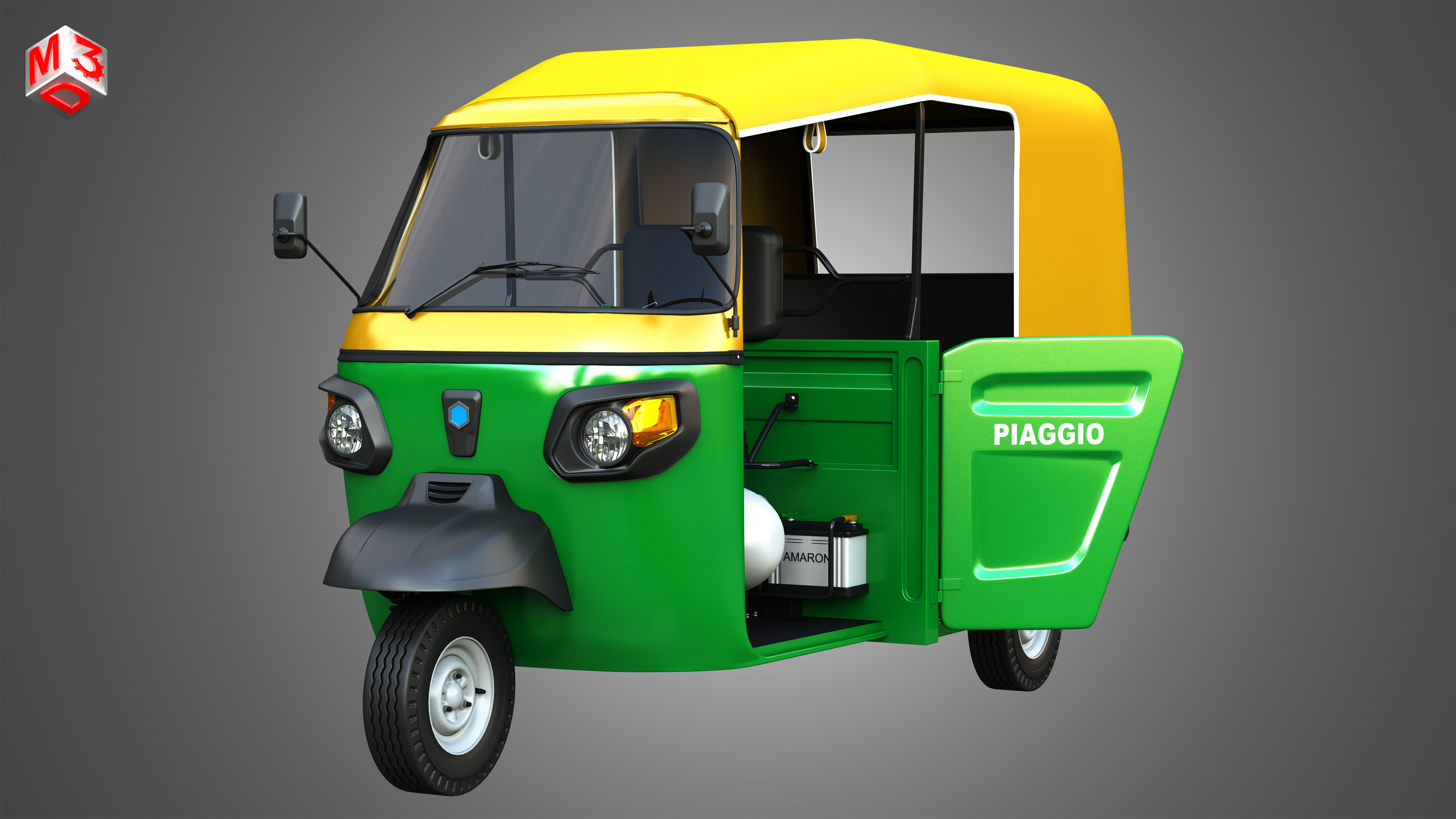 Piaggio Ape Auto HT DX 300cc CNG 3D model_11