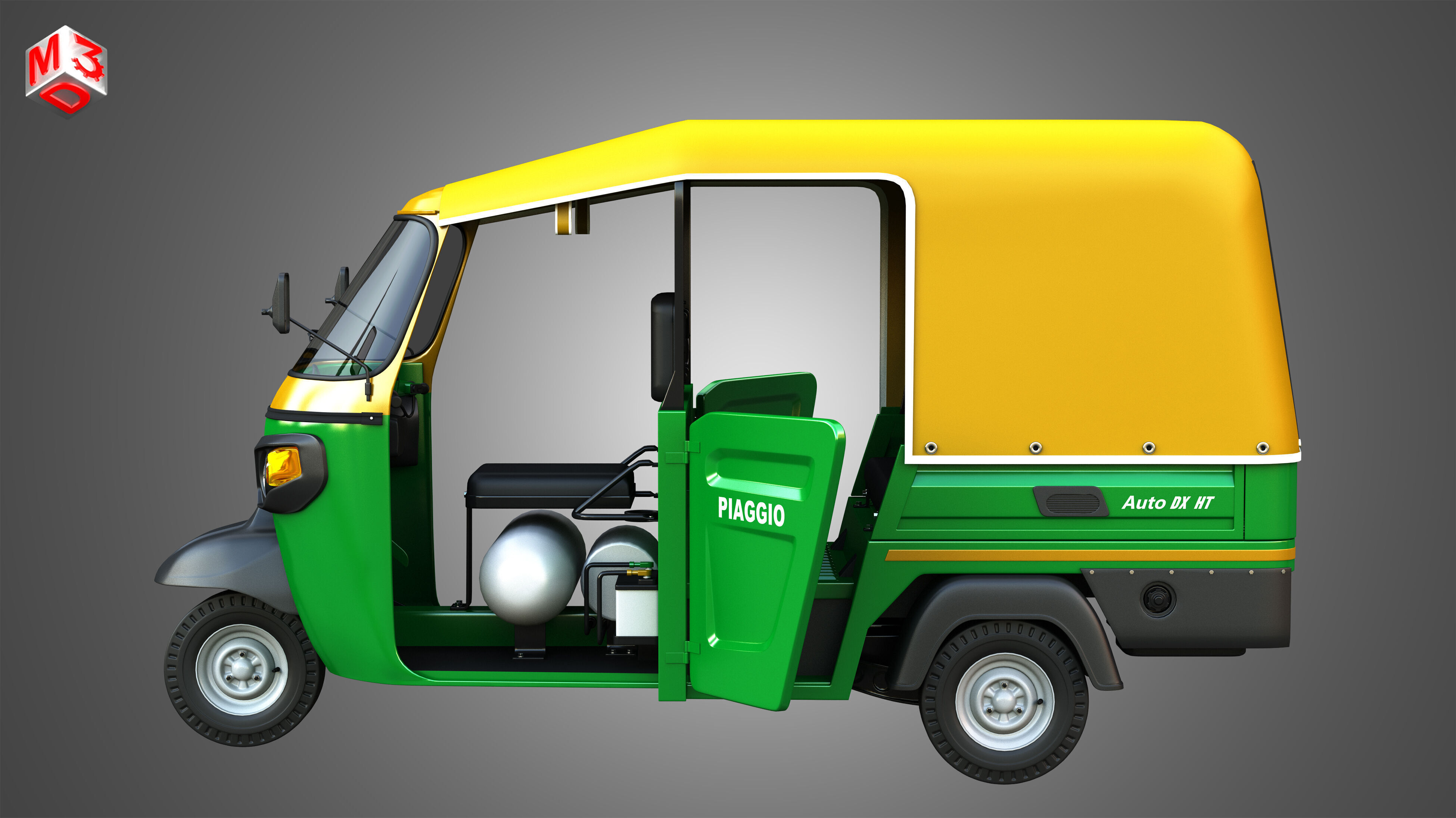 Piaggio Ape Auto HT DX 300cc CNG 3D model_5