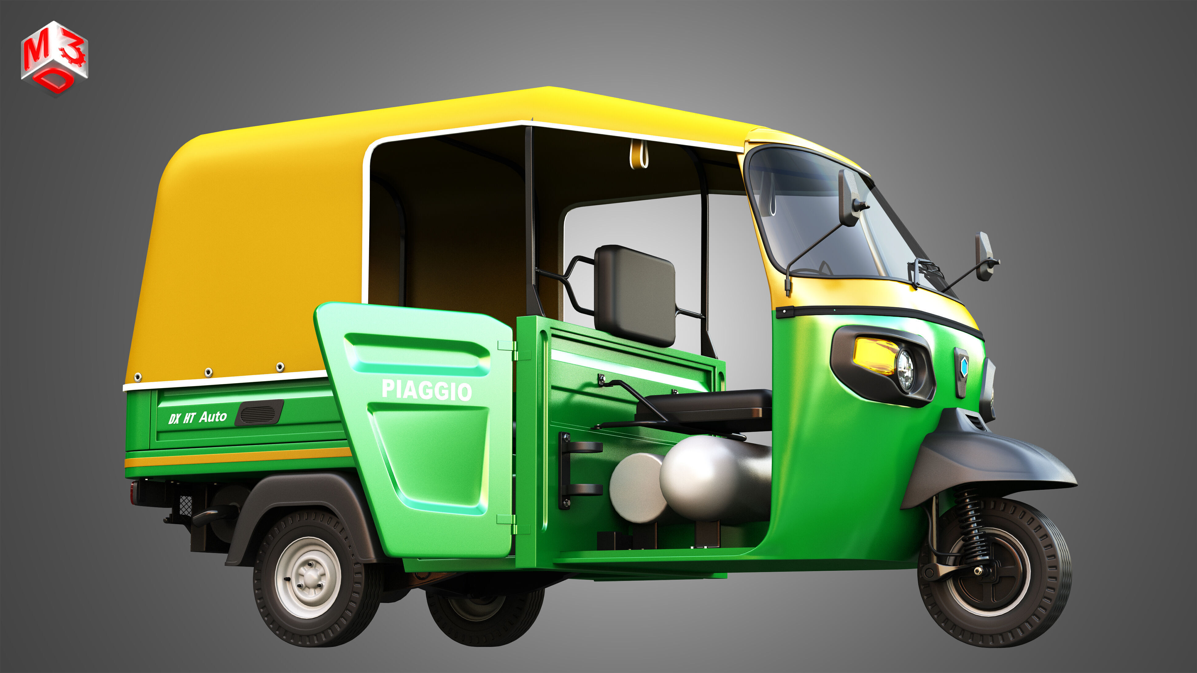Piaggio Ape Auto HT DX 300cc CNG 3D model_9