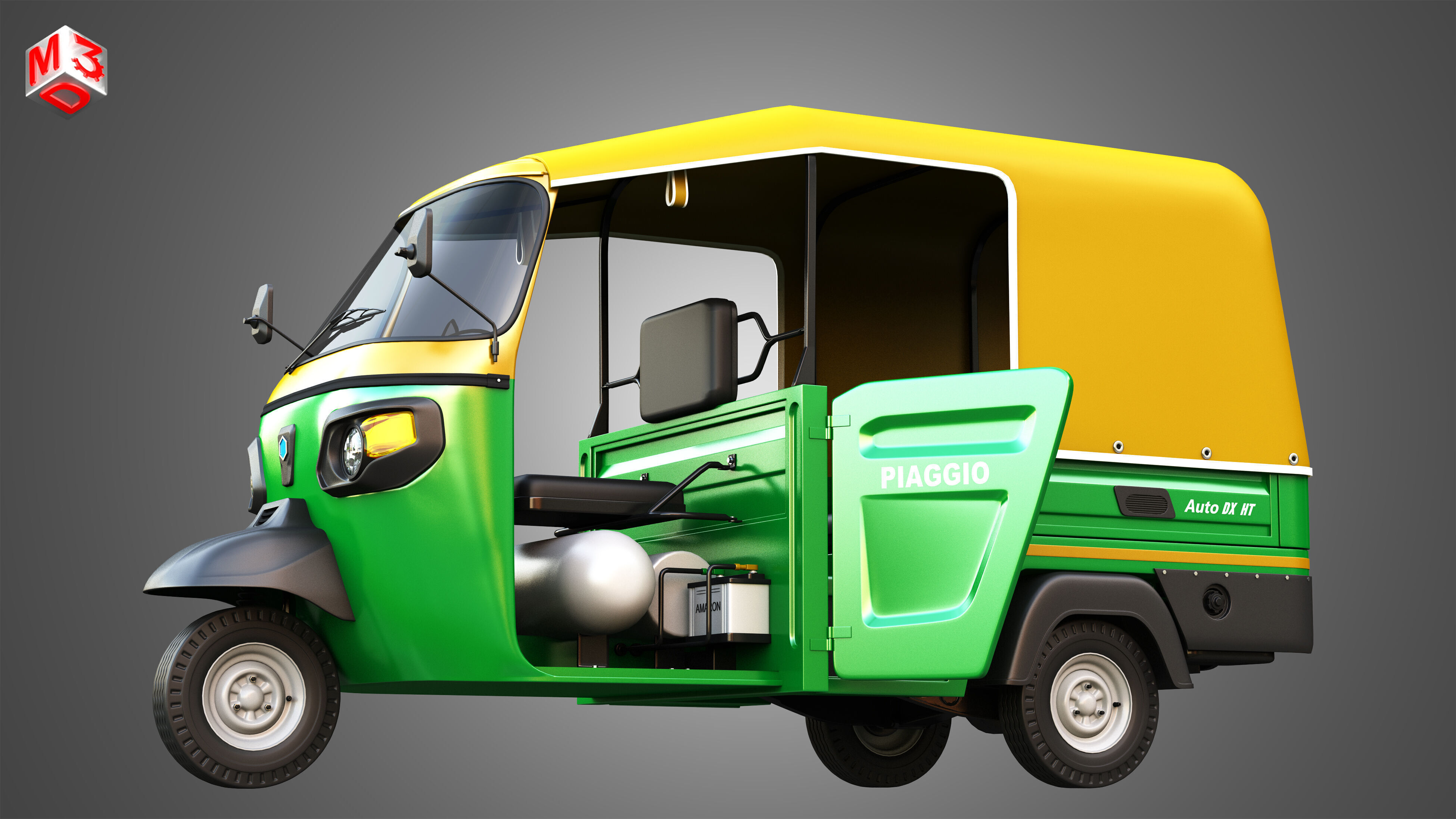 Piaggio Ape Auto HT DX 300cc CNG 3D model_7