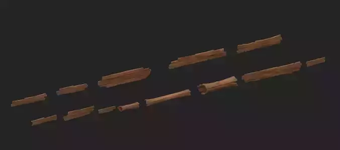 Stylized Wooden Planks Logs Pack