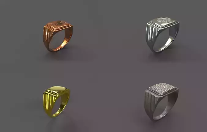 High-Quality 3D Ring Model Pack 4
