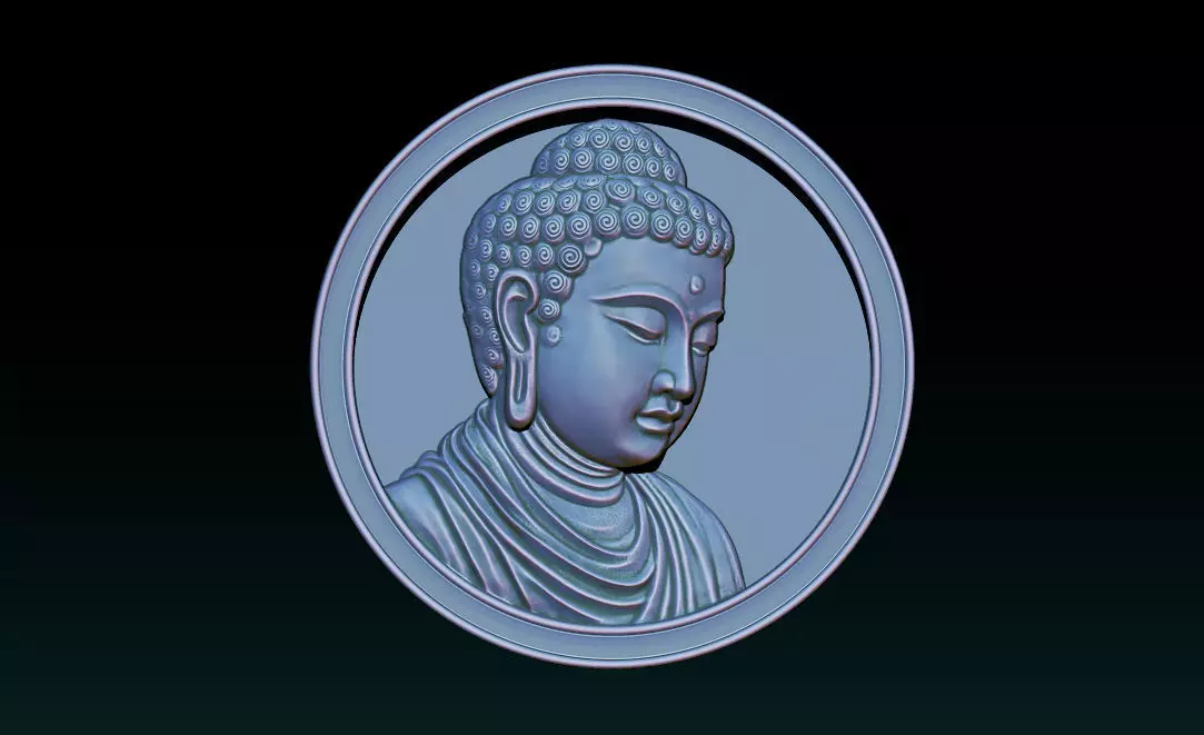 CNC Buddha Head Sculpture 3D print model