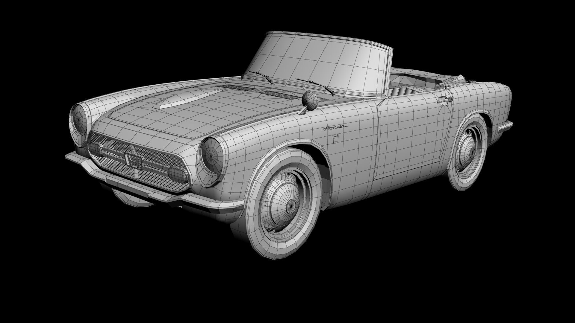 Honda S800 Roadster 3D model_13