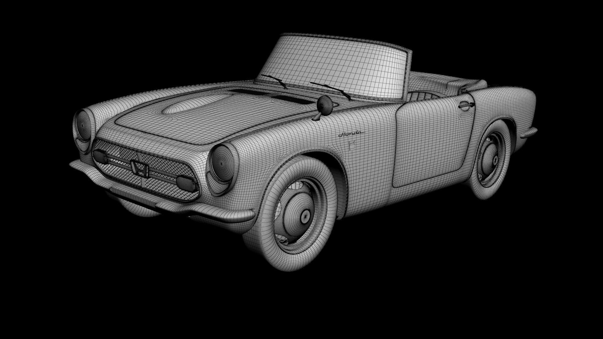 Honda S800 Roadster 3D model_14