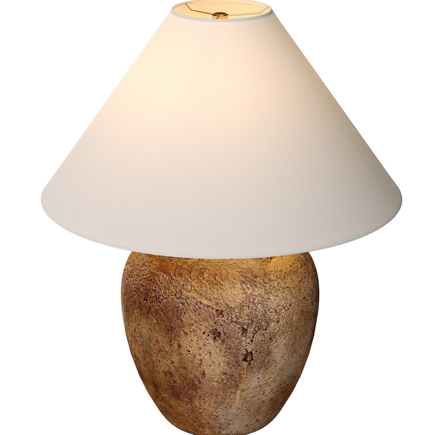 Rustic Nordic Country Nightstand bedside Provence Table lamp 3D model_1