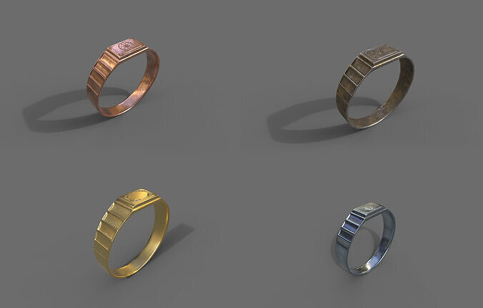 High-Quality 3D Ring Model Low-poly 3D model