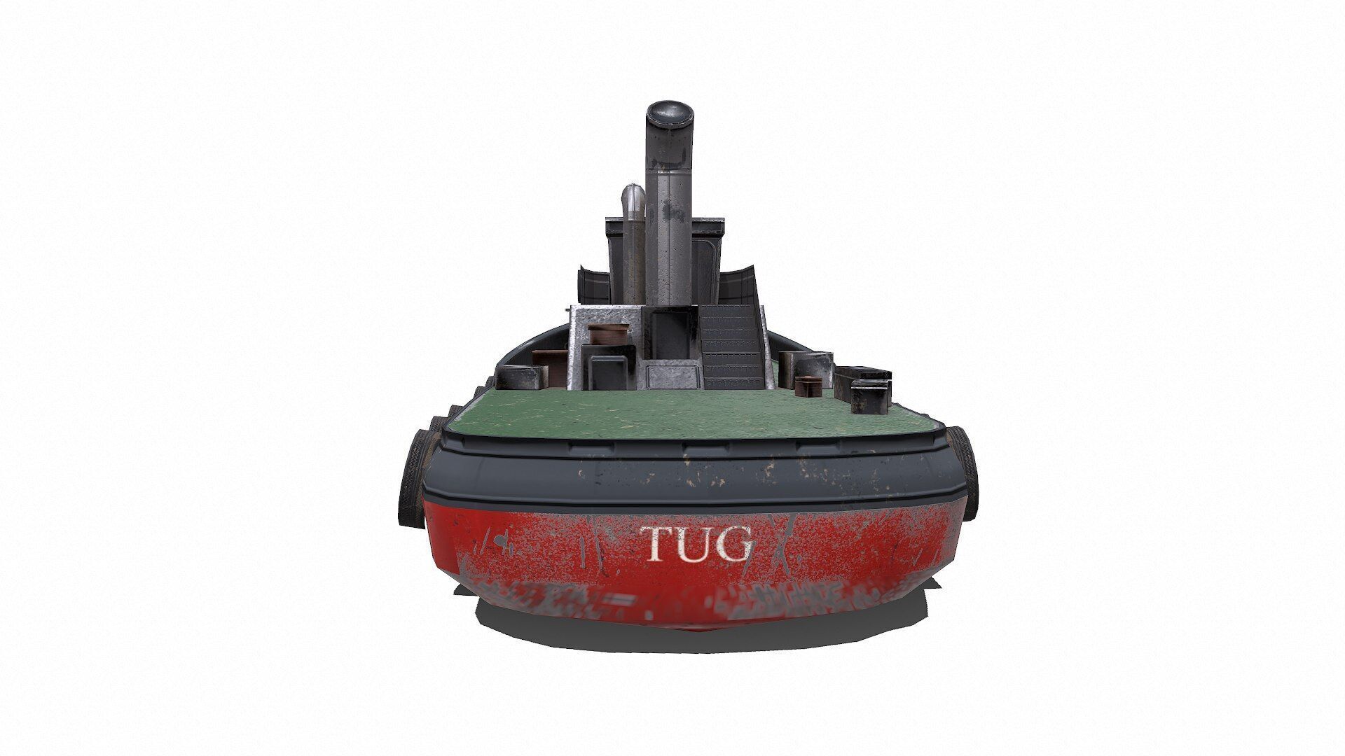 Tugboat Low-poly PBR Low-poly 3D model_7