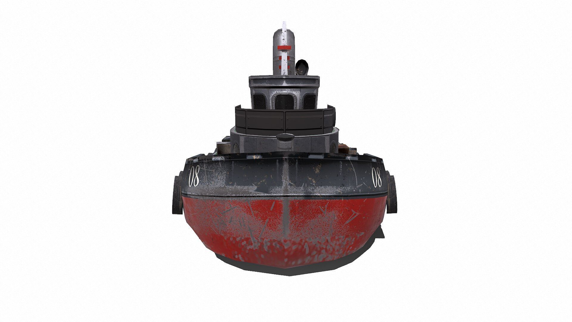 Tugboat Low-poly PBR Low-poly 3D model_15