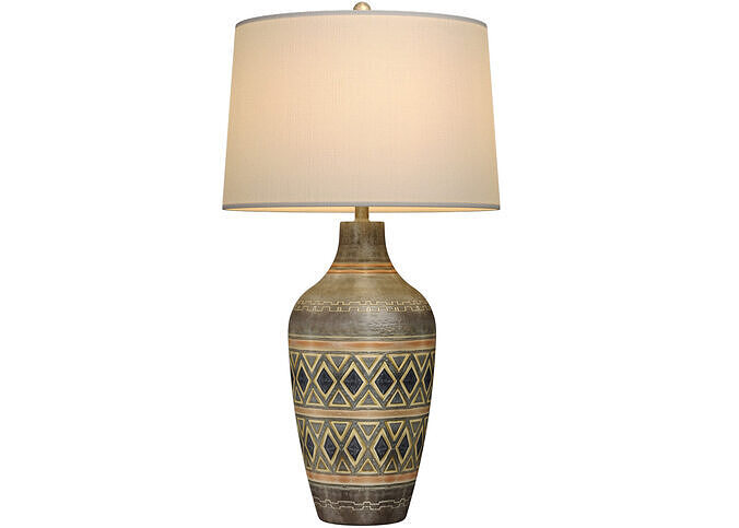 Rustic Country Western European Provence Style Table Lamp 3D model