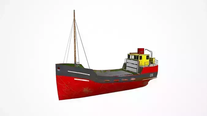 Old Cargo Ship Low-poly PBR