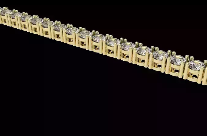 Tennis Classic Bracelet 4mm Round Diamond