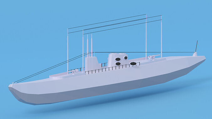U-boat German Military WW2 Low-poly 3D model
