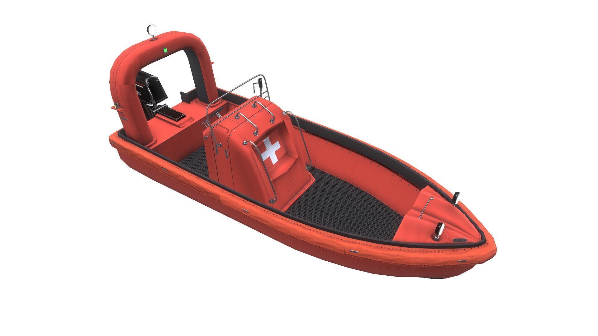Fast Rescue Boat Low-poly 3D model_13