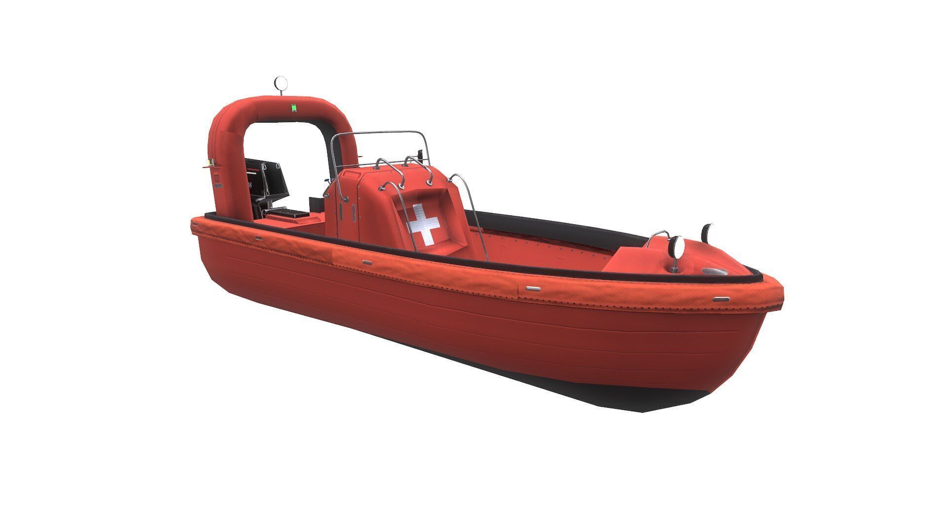 Fast Rescue Boat Low-poly 3D model_12