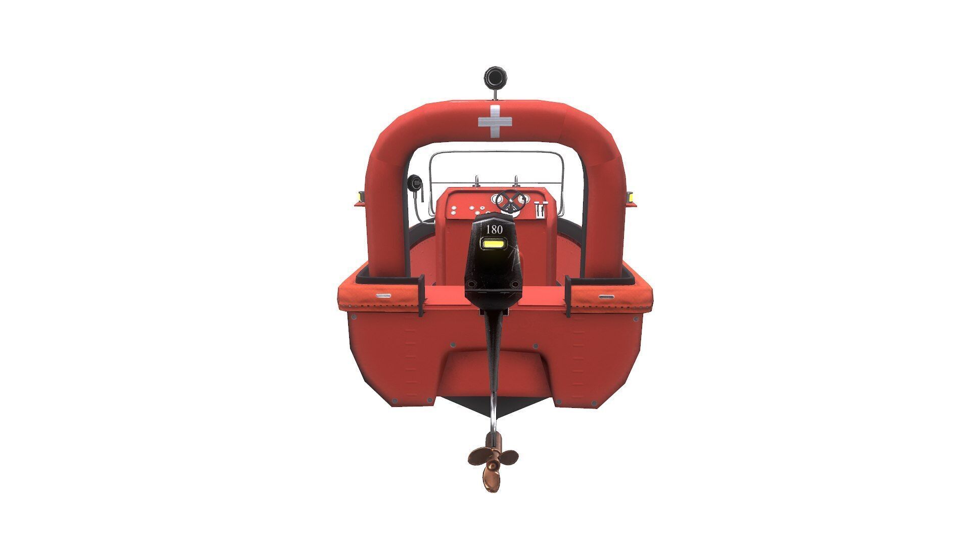 Fast Rescue Boat Low-poly 3D model_7