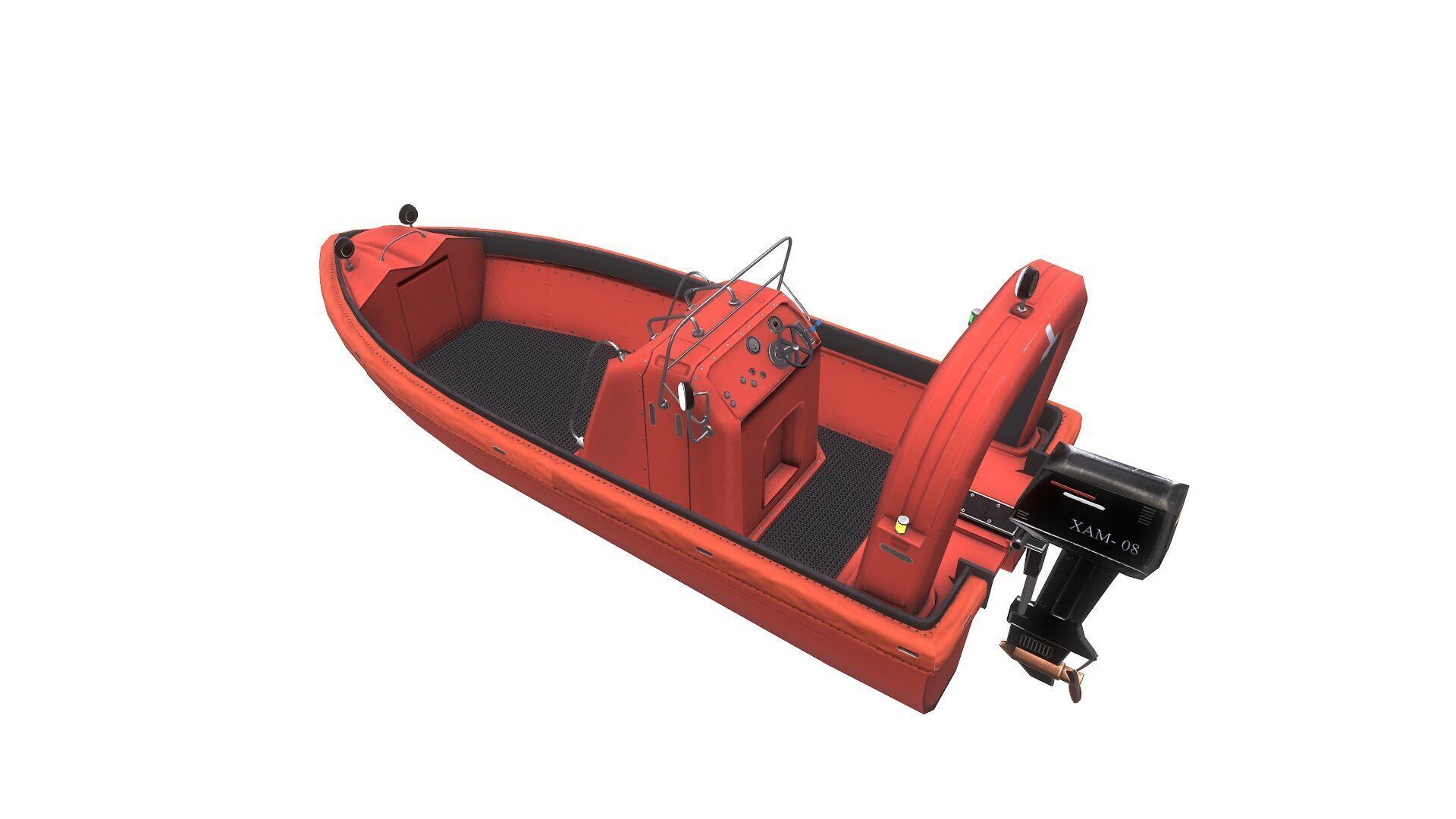 Fast Rescue Boat Low-poly 3D model_6