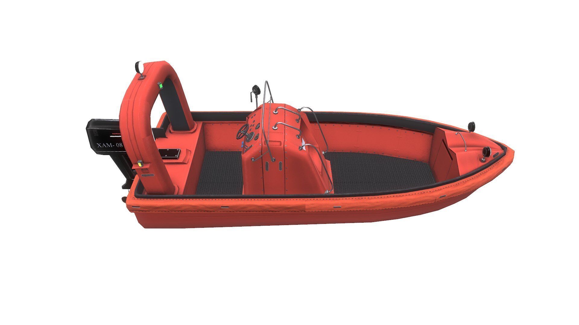 Fast Rescue Boat Low-poly 3D model_11