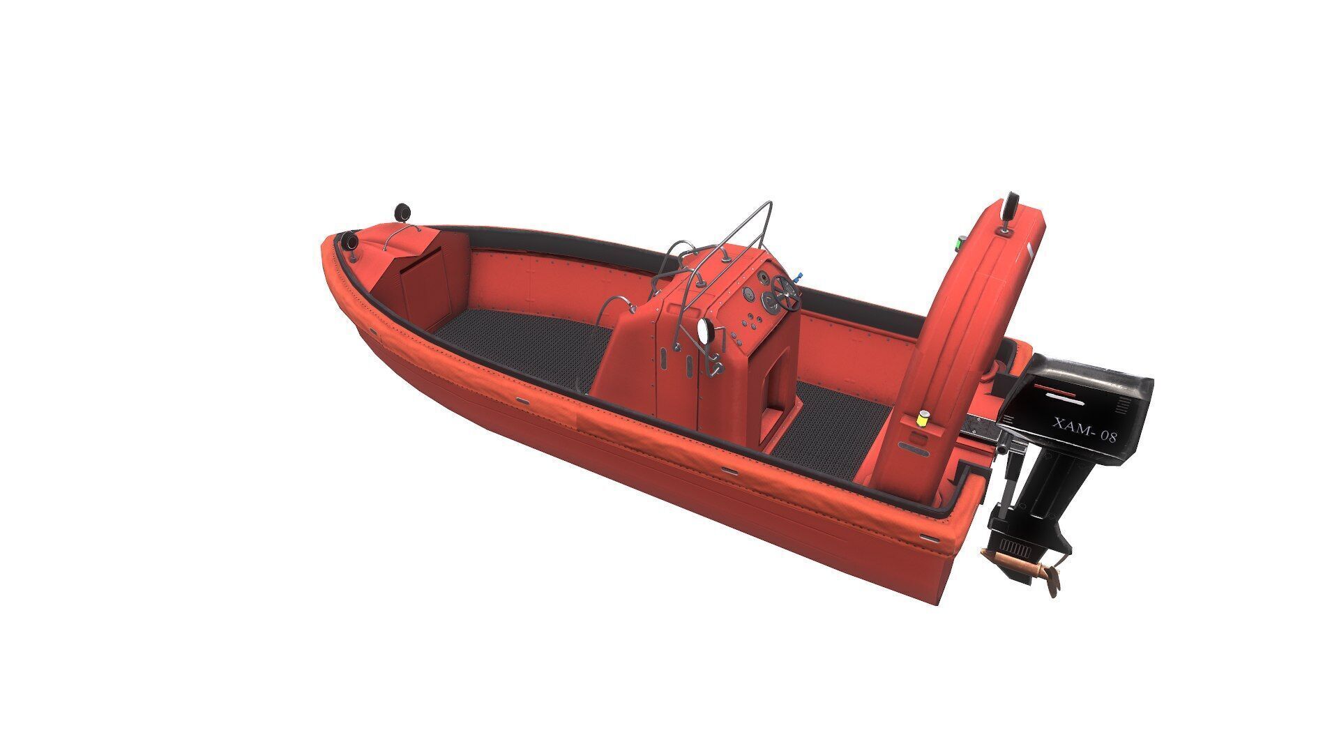 Fast Rescue Boat Low-poly 3D model_3