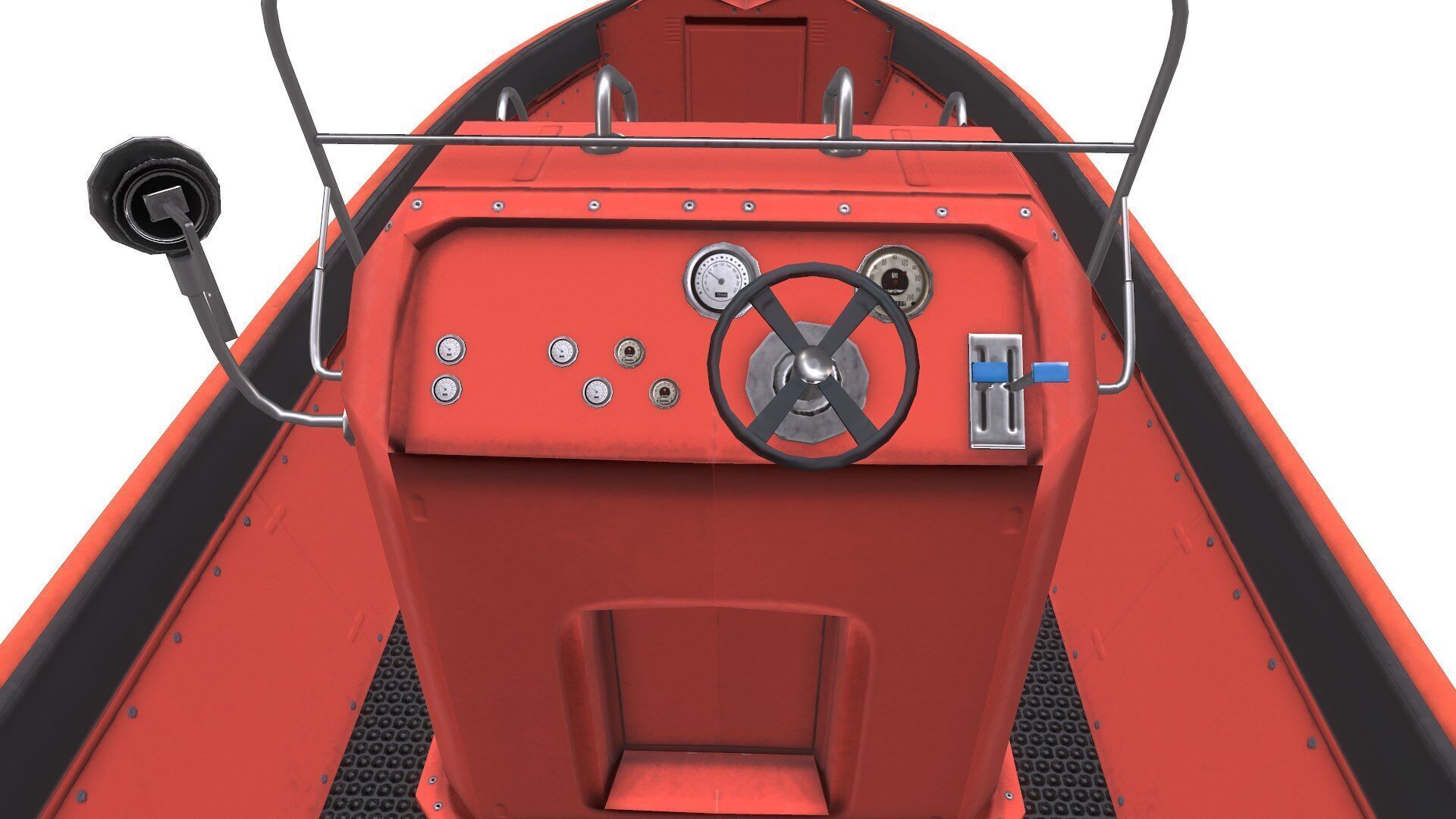 Fast Rescue Boat Low-poly 3D model_15