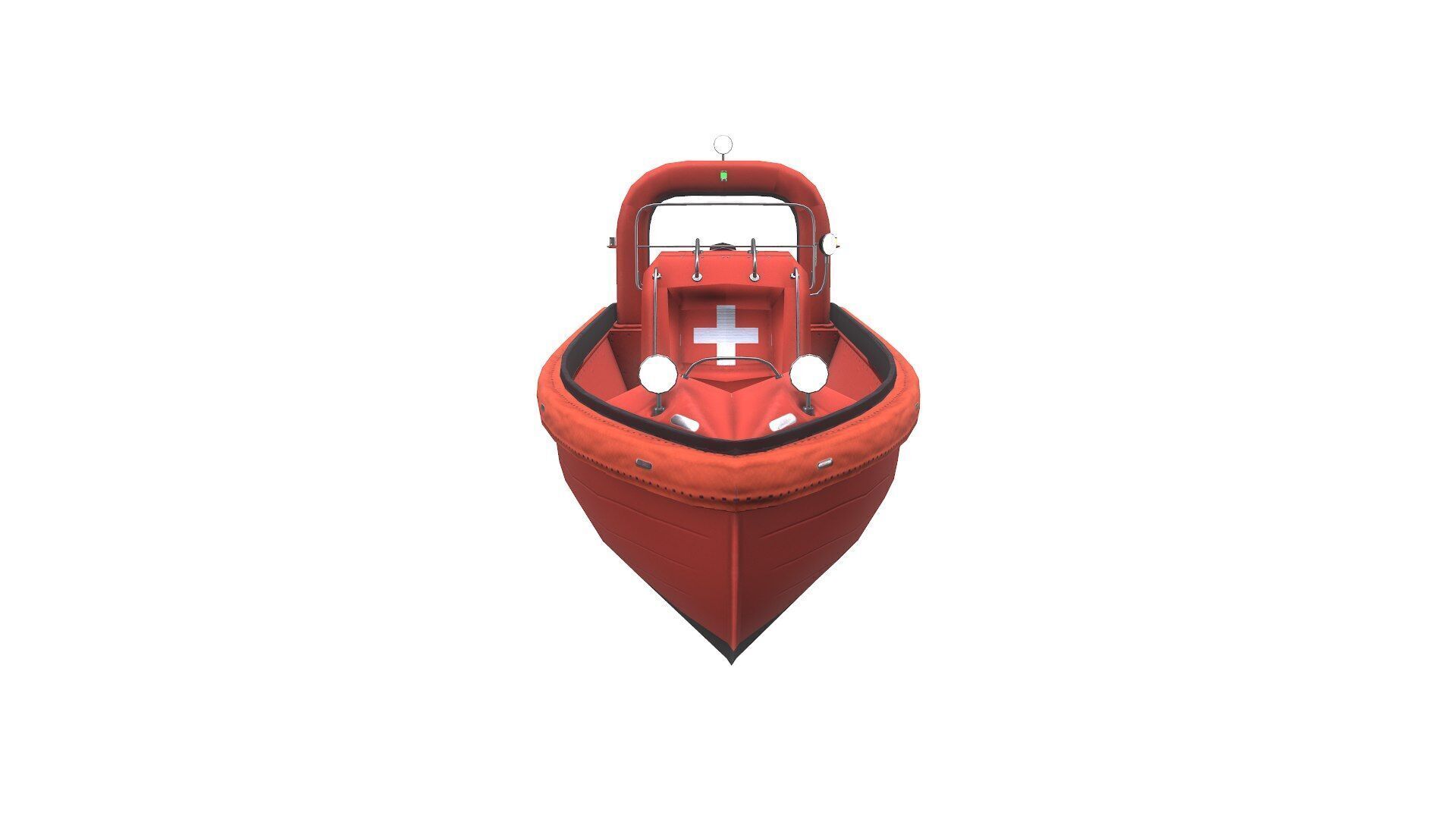 Fast Rescue Boat Low-poly 3D model_14