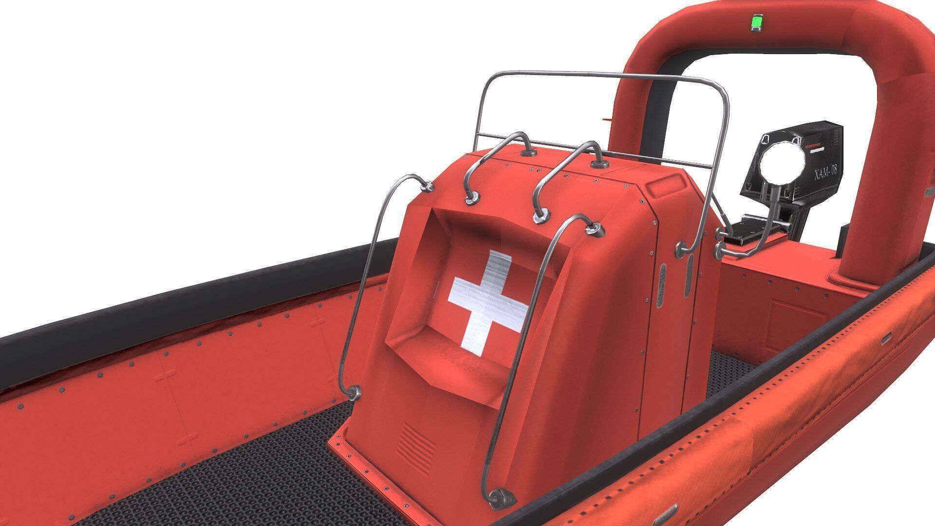 Fast Rescue Boat Low-poly 3D model_16