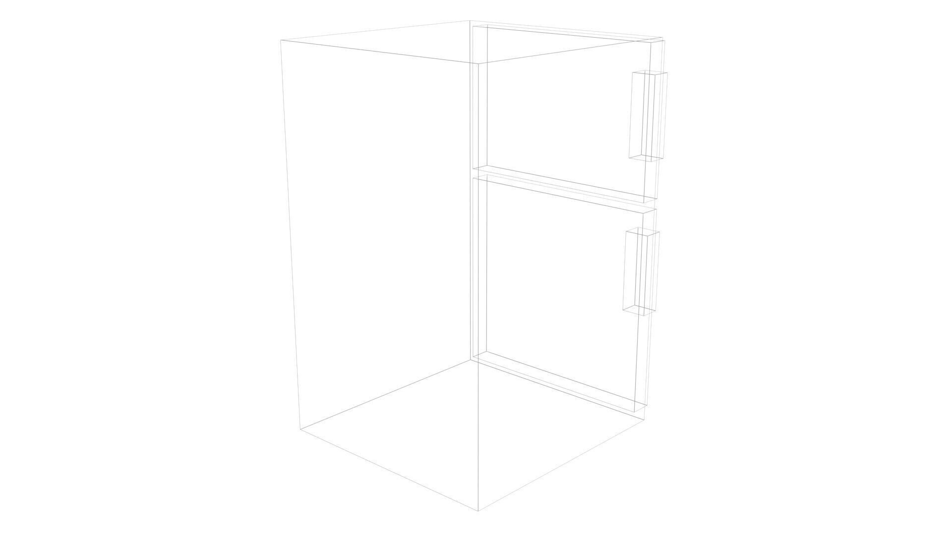 Low Poly Game Ready Refrigerator Low-poly 3D model_15