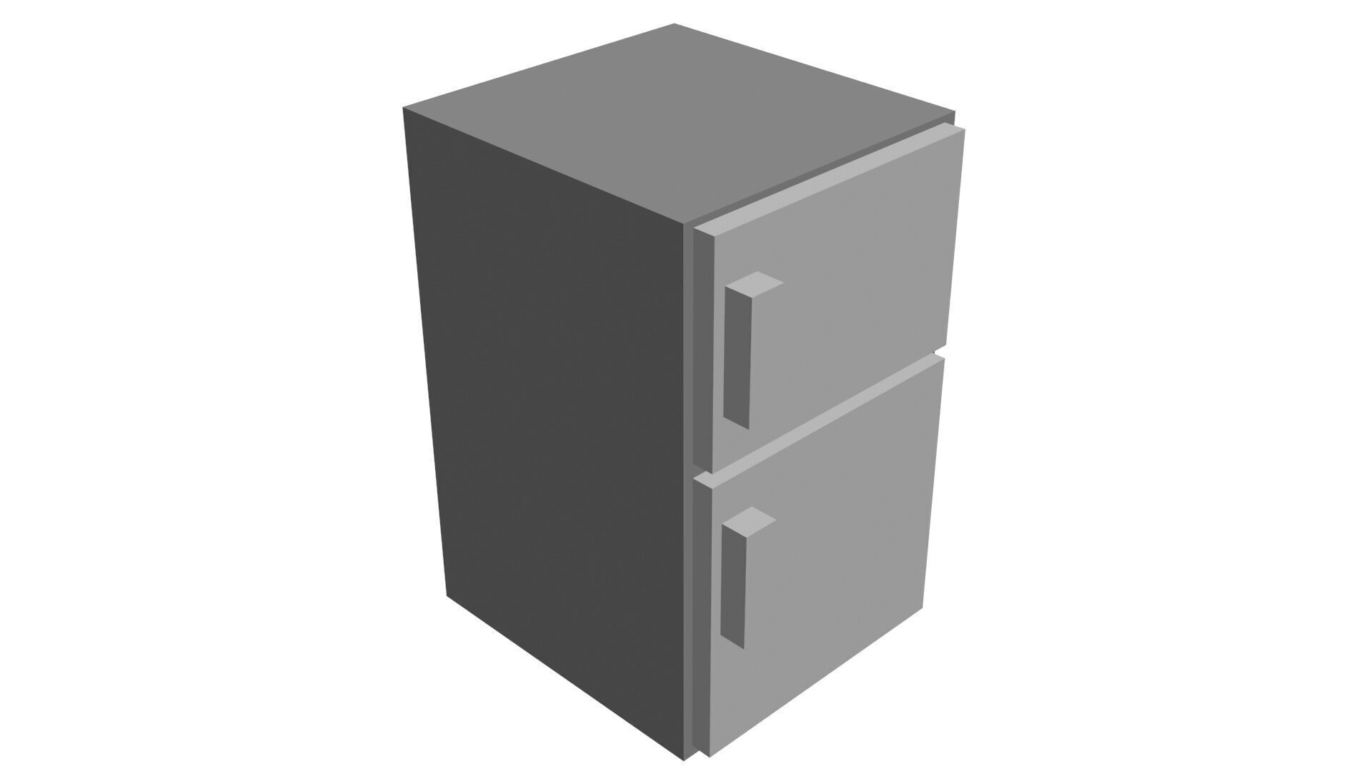 Low Poly Game Ready Refrigerator Low-poly 3D model_5
