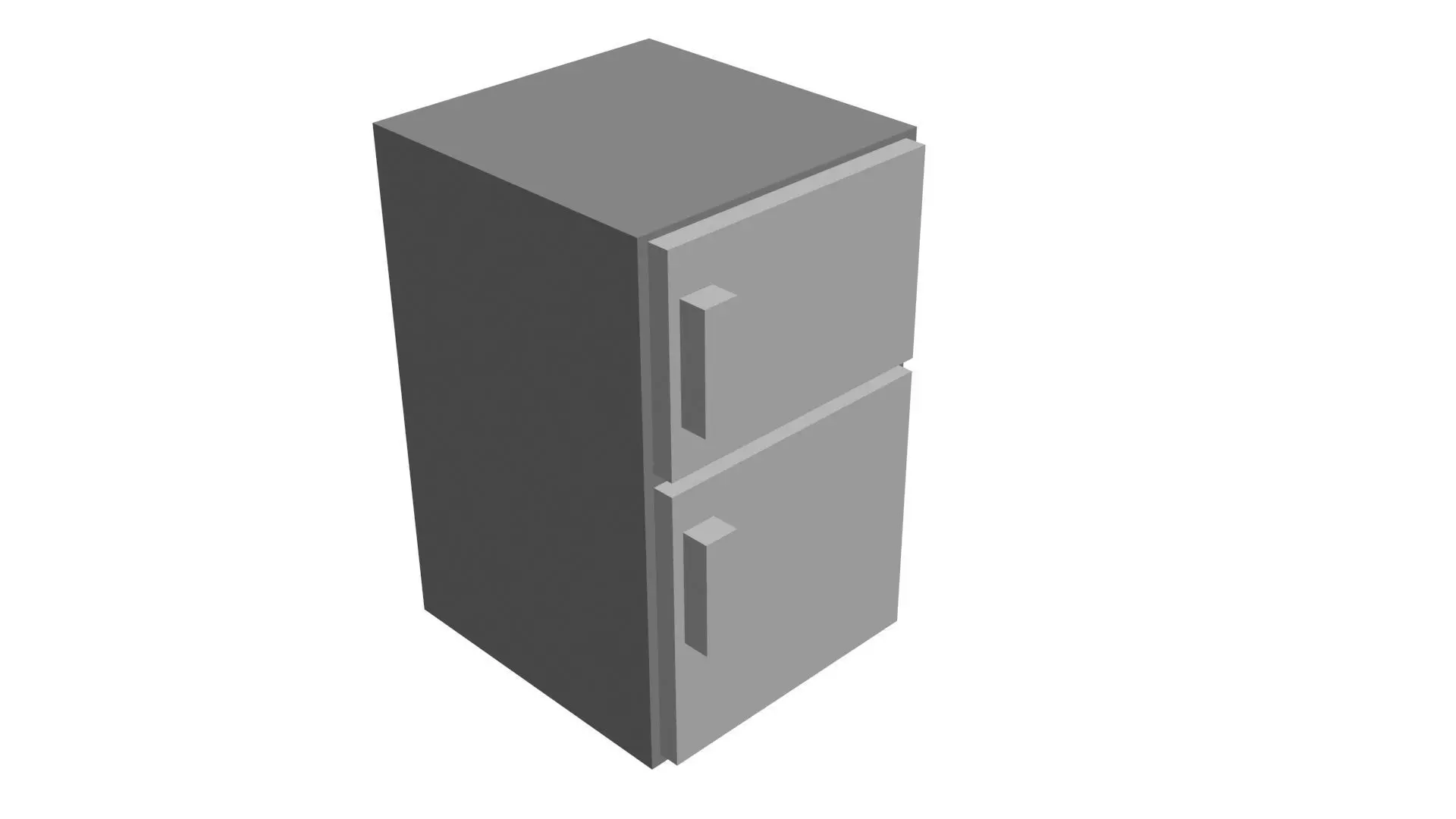 Low Poly Game Ready Refrigerator Low-poly 3D model_0
