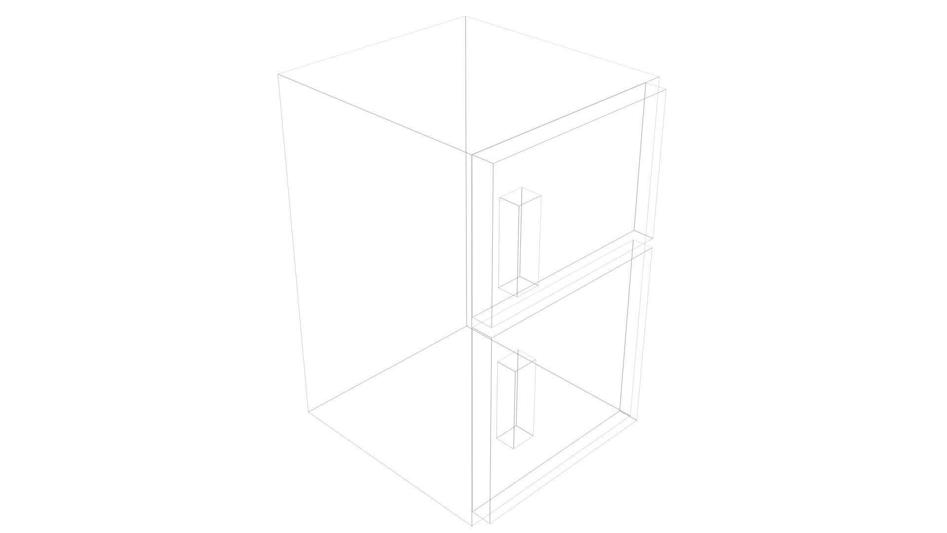 Low Poly Game Ready Refrigerator Low-poly 3D model_12
