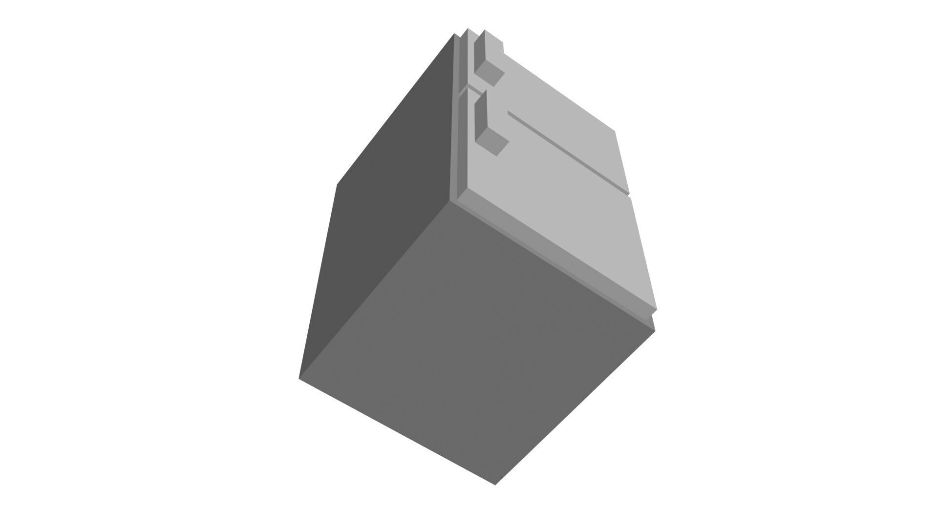 Low Poly Game Ready Refrigerator Low-poly 3D model_4