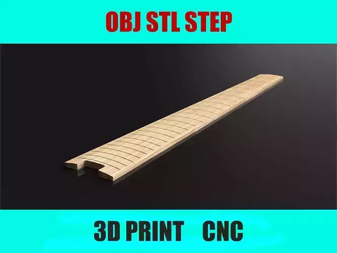 Guitar Fretboard Inlay Cover    Plain Design 3D print model