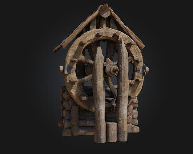 Rustic Well  Timeless Village Essential for Rural Scenes 3D model 7